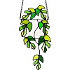 Plant Acrylic Leaf Window Hanging Decorations PW-WG93007-03-1