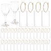 50Pcs Acrylic Wine Glass Charms DIY-FG0010-37-1