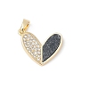 Brass Micro Pave Clear Cubic Zirconia Pendants KK-R213-06G-02-1