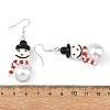 Christmas Handmade Lampwork Dangle Earrings EJEW-JE07516-02-4