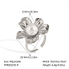Adjustable 304 Stainless Steel Cuff Open Rings for Women DT4279-3-1