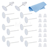 925 Sterling Silver Flat Pad Stud Earring Findings STER-DC0001-57A-1