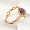 304 Stainless Steel Cuff Open Rings for Women GG-CBA7994-01G-06-3