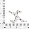 Brass Micro Pave Clear Cubic Zirconia Pendants CU-CBA8481-01P-X-3
