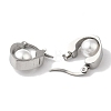 304 Stainless Steel ABS Imitation Pearl Hoop Earrings for Women EJEW-Z303-21P-2