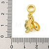 Rack Plating Brass & Resin European Dangle Charms KK-I718-22G-3