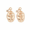 Brass Crystal Rhinestone Pendants X-KK-S364-215-1