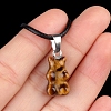 Natural Tiger Eye Carved Pendants PW-WG7259D-03-1