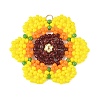 Glass Seed Bead Pendants PALLOY-MZ01390-1