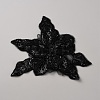 Fabric with Tube Beads and Pearl Beads & Sequins Patches DIY-WH0671-430A-1