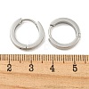 Tarnish Resistant Frosted 304 Stainless Steel Huggie Hoop Earrings for Women EJEW-C096-31A-P-4