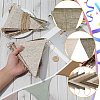 3Pcs 2 Styles Linen & Twine Pennant Flags Banners DIY-WR0005-42-3
