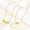 Brass Glass Triple Star Pendant Necklaces KK-CBAB173-03G-01-1