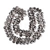 Electroplate Baking Paint Transparent Glass Beads Strands GL-N005-02A-C01-3
