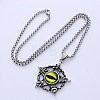 Nightclub Punk Retro Devil Eye Pentagram Titanium Steel Pendant Necklace Jewelry NW8478-4