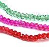 Transparent Painted Glass Beads Strands X1-DGLA-A034-T1mm-A24-4