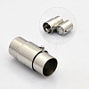 Tarnish Resistant Column 304 Stainless Steel Locking Tube Magnetic Clasps STAS-N014-25-8mm-2