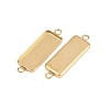 Ion Plating(IP) 304 Stainless Steel Cabochon Connector Settings LS-STAS-F222-032G-2
