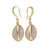 Brass Micro Pave Cubic Zirconia Dangle Earrings EJEW-JE02981-1