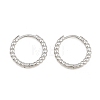 Brass Huggie Hoop Earrings KK-CBA8324-18B-P-5