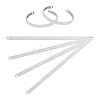 4Pcs Stainless Steel Blank Cuff Bangles DIY-UN0007-35P-1