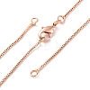 0.9MM Brass Box Chain Necklaces Making NJEW-D302-74RG-1