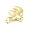 Rack Plating Brass Balloon Letter Pendants LS-KK-C050-01G-T-2