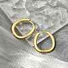 PVD Vacuum Plating 202 Stainless Steel Huggie Oval Hoop Earrings LS-EJEW-H003-07G-06-3