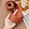 2M Flat Single Face Lychee Pattern Imitation Leather Band LC-WH0010-02C-04-3