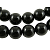 Natural Black Onyx Round Beads Strands X-GSR16mmC097-1