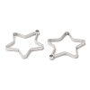 Non-Tarnish 304 Stainless Steel Open Back Bezel Star Pendants STAS-Z040-01P-2