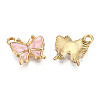 Light Gold Plated Alloy Charms X-ENAM-T009-03E-1