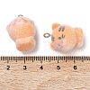 Flocking Opaque Resin Pendants RESI-F064-A24-3