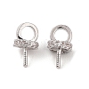 Brass with Cubic Zirconia Peg Bails LS-KK-B087-13A-P-1