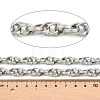 304 Stainless Steel Textured Rope Chains CHS-C022-06P-3