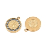 304 Stainless Steel Rhinestone Pendants STAS-Z202-05G-02-2