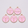 Alloy Enamel Pendants X-ENAM-S124-01B-09A-2