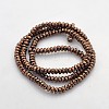 Electroplate Non-magnetic Synthetic Hematite Beads Strands G-J208B-05-2