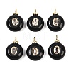 Natural Black Onyx(Dyed & Heated) Pendants G-Z134-03G-04-1
