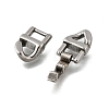 304 Stainless Steel Fold Over Clasps STAS-M119-05P-01-2