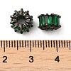 Rack Plating Black Brass Micro Pave Cubic Zirconia Beads KK-Q795-02B-B-3