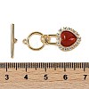 Natural Carnelian Toggle Clasps KK-P283-39G-4