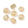 Handmade Foil Glass Beads FOIL-Q001-02I-1