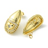 Brass with Cubic Zirconia Studs Earrings EJEW-K267-07G-2