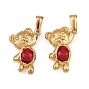 304 Stainless Steel Rhinestone Pendants STAS-P438-29G-1
