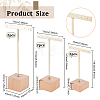 6Pcs 3 Sizes Iron T Bar Earring Display Stands EDIS-FG0001-78-2