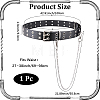Gothic Alloy Chain Tassel Star Rivet PU Leather Waist Belts AJEW-WH20070-291B-2