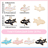 64Pcs 4 Styles Alloy Airliner Pendants ENAM-SC0008-01-2