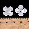 Plating Opaque Acrylic Imitation Shell Bead Cap OACR-P039-03B-3