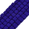 Opaque Frosted Glass Beads Strands GLAA-N072-01A-B10-1